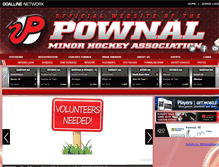 Tablet Screenshot of pownalminorhockey.com